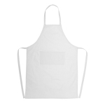 Duurzame schort met logo 180 g/m2 Cosmopolitan Eco kleur wit tweede weergave