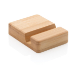 Vierkante bamboe telefoonhouder voor op kantoor Bamboo kleur bruin