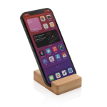 Vierkante bamboe telefoonhouder voor op kantoor Bamboo kleur bruin tweede weergave
