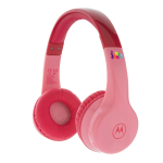 Draadloze schokbestendige hoofdtelefoon voor kinderen Motorola kleur roze weergave met logo