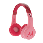 Draadloze schokbestendige hoofdtelefoon voor kinderen Motorola kleur roze met afdrukgebied