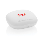 Premium in-ear oordopjes met touchcontol en meer Bryon kleur wit weergave met logo