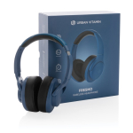 Premium hoofdtelefoon met hoofdband 35 uur speeltijd Fresno kleur blauw weergave met doos