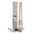 Houten croquetspel in een katoenen zakje Croquet Wooden kleur bruin weergave met doos