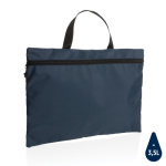 Ecologische documententas met logo Basic RPET kleur marineblauw