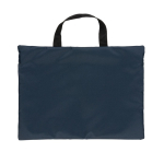 Ecologische documententas met logo Basic RPET kleur marineblauw derde weergave