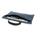 Ecologische documententas met logo Basic RPET kleur marineblauw vierde weergave