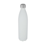 Grote roestvrijstalen thermosflessen met logo 1L Térmica Cove kleur wit