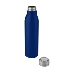 Roestvrijstalen sportfles met logo van 700 ml metalen deksel Harper kleur blauw tweede weergave
