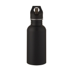 Stalen bidons bedrukken, sportmondstuk en matte afwerking 500ml Match kleur zwart derde weergave voorkant