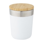 Thermosbeker met deksel van biologisch bamboe, 330 ml Organic Cover kleur wit tweede weergave