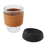 Glazen beker met kurkgreep 360 ml Takeaway Cork Grip kleur zwart derde weergave