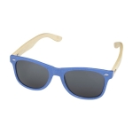 Tweekleurige festivalzonnebril met opdruk Retro Design kleur blauw