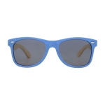 Tweekleurige festivalzonnebril met opdruk Retro Design kleur blauw tweede weergave voorkant