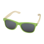 Tweekleurige festivalzonnebril met opdruk Retro Design kleur groen