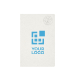 A5 gegraveerd notitieboekje met logo Milk Carton met afdrukgebied