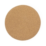 Ronde kurk muismatten met logo Cork kleur naturel eerste weergave