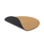 Ronde kurk muismatten met logo Cork kleur naturel tweede weergave
