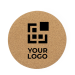 Ronde kurk muismatten met logo Cork met jouw bedrukking