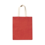 Bedrukte jute tas met katoenen handvatten 240 g/m2 Juco Colors kleur rood  negende weergave