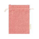Klein gerecycled katoenen tasje met sluiting 120 g/m2 Mini Recycled kleur rood  negende weergave