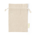 Klein gerecycled katoenen tasje met sluiting 120 g/m2 Mini Recycled kleur naturel  negende weergave