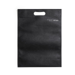 Gerecyclede non woven tassen bedrukken 70 g/m2 MiniMall kleur zwart  negende weergave