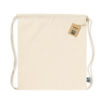 Katoenen rugzak met logo 180 g/m2 9 kg Dun FairTrade kleur naturel  negende weergave