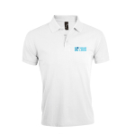 Polo's van polyester en katoen personaliseren 200 g/m2 SOL'S Prime Men kleur wit weergave met bedrukking