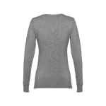 Katoenen dames trui bedrukken met V-hals 220 g/m2 THC Milan kleur gemarmerd grijs tweede weergave