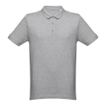 Katoenen polo in diverse kleuren 240 g/m2 THC Monaco kleur gemarmerd grijs