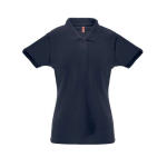 Reclame polo voor dames katoen en polyester 200 g/m2 THC Berlin kleur blauw eerste weergave
