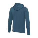 Sweater met capuchon van 300 g/m2 katoen en polyester Elevate Life kleur cyaan blauw tweede weergave achterkant