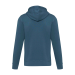 Sweater met capuchon van 300 g/m2 katoen en polyester Elevate Life kleur cyaan blauw derde weergave achterkant