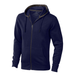 Sweater met capuchon van 300 g/m2 katoen en polyester Elevate Life kleur marineblauw