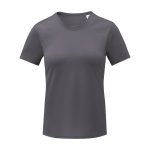 Dames T-shirt van polyester mesh, 105 g/m2 Elevate Essentials kleur donkergrijs tweede weergave voorkant