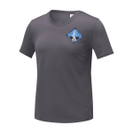 Dames T-shirt van polyester mesh, 105 g/m2 Elevate Essentials kleur donkergrijs weergave zeefdruk