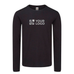 Katoenen T-shirt met lange mouwen en print Fruit of the Loom 150 g/m2 met jouw bedrukking