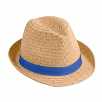 Unisex strohoed met lint Dominica Clear kleur camel derde weergave