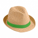 Unisex strohoed met lint Dominica Clear kleur camel vijfde weergave