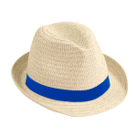 Unisex strohoed met lint Dominica Clear kleur naturel vierde weergave