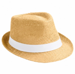 Moderne natuurlijk papieren hoed met korte rand Rio Clear kleur camel eerste weergave