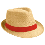 Moderne natuurlijk papieren hoed met korte rand Rio Clear kleur camel derde weergave
