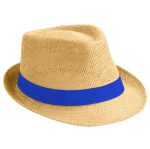 Moderne natuurlijk papieren hoed met korte rand Rio Clear kleur camel vierde weergave
