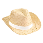 Strohoed met gepersonaliseerd kleurenlint Cancun kleur naturel eerste weergave