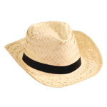 Strohoed met gepersonaliseerd kleurenlint Cancun kleur naturel derde weergave