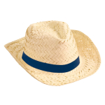 Strohoed met gepersonaliseerd kleurenlint Cancun kleur naturel vijfde weergave