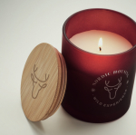 Geurkaarsen bedrukken met duurzame deksels Candlelight Medium kleur bordeaux