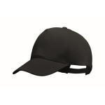 Biologische Katoenen Baseball Cap bedrukken met logo Eco Cap kleur zwart