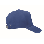 Biologische Katoenen Baseball Cap bedrukken met logo Eco Cap kleur blauw derde weergave